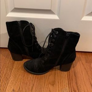 Steve Madden suede lace up heeled boots